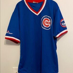 Match Blue and Red Cubs Jersey V-Neck Short Sleeve